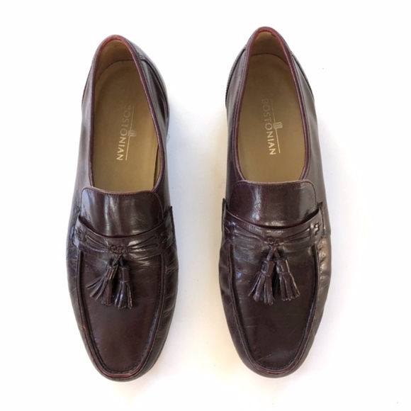 Bostonian Brown Burgundy Leather Tassel Loafers main image 6